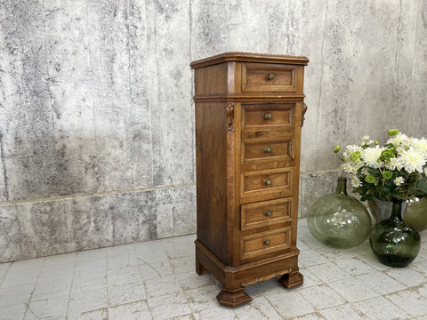 Marble Topped Bedside Table with Pot Cupboard