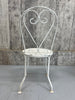 Painted White Metal Garden Circular Table and 4 Chairs