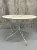 Painted White Metal Garden Circular Table and 4 Chairs