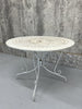 Painted White Metal Garden Circular Table and 4 Chairs