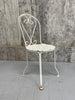 Painted White Metal Garden Circular Table and 4 Chairs