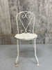 Painted White Metal Garden Circular Table and 4 Chairs