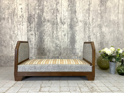 Mid Century Art Deco Style Drop Arm Day Bed to reupholster