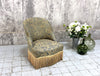 Jacquard Mid Century Crapaud Tub / Nursing Chair to Reupholster with Tapered Legs to Reupholster
