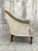 Mid Century, Mushroom Coloured, Velvet Crapaud Tub Chair to reupholster