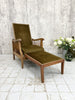 Reclining Morris Chair with Extendable Self Storing Footrest Gold/Mustard Velvet