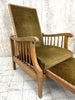 Reclining Morris Chair with Extendable Self Storing Footrest Gold/Mustard Velvet