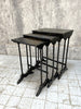 Ebonized Napoleon III Decorative Nest of 3 Occasional Tables
