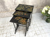 Ebonized Napoleon III Decorative Nest of 3 Occasional Tables