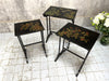 Ebonized Napoleon III Decorative Nest of 3 Occasional Tables