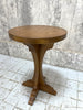 Oak Pedestal Circular Side Table