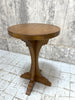 Oak Pedestal Circular Side Table