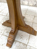 Oak Pedestal Circular Side Table