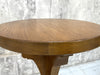Oak Pedestal Circular Side Table