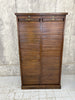 1920's Solid Oak Double Tambour Filing Cabinet