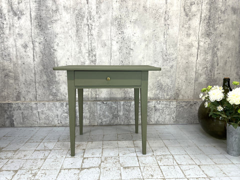 Olive Green Taper Leg Table Desk