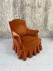 Napoleon III Mohair Velvet Armchair