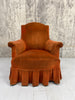 Napoleon III Mohair Velvet Armchair