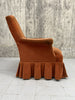 Napoleon III Mohair Velvet Armchair