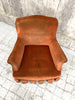 Napoleon III Orange Velvet Armchair