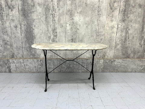 Rustic 120.5cm Oval Marble Kitchen Bistro Table