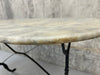 Rustic 120.5cm Oval Marble Kitchen Bistro Table