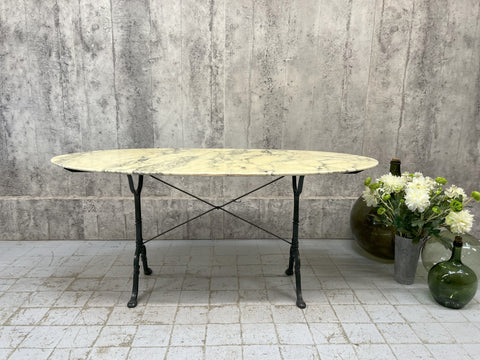 Oval Marble Kitchen Bistro Table