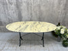 Oval Marble Kitchen Bistro Table