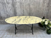 Oval Marble Kitchen Bistro Table