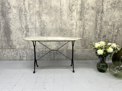 Weather Worn Oval Marble Bistro Table