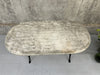 Weather Worn Oval Marble Bistro Table
