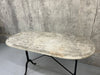 Weather Worn Oval Marble Bistro Table