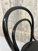 Pair Round Back Ebonised Bentwood French Bistro Chairs