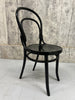 Pair Round Back Ebonised Bentwood French Bistro Chairs