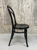 Pair Round Back Ebonised Bentwood French Bistro Chairs