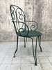 Pair of Green French Decorative Metal Garden Chairs