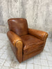 Pair of French Leather Club Chairs