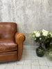 Pair of French Leather Club Chairs