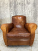 Pair of French Leather Club Chairs