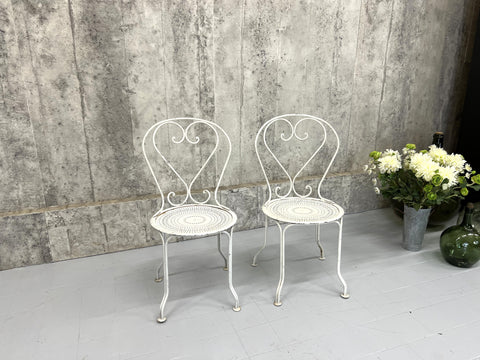 Pair of Decorative Metal GardenChairs