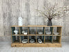 Free Standing Rustic Pigeon Hole Storage Sideboard