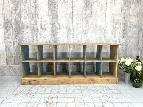 Free Standing Rustic Pigeon Hole Storage Sideboard