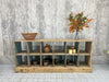 Free Standing Rustic Pigeon Hole Storage Sideboard