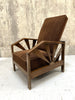 1920's Reclining Sunburst Morris Chair with Footstool