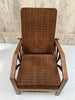1920's Reclining Sunburst Morris Chair with Footstool