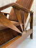 1920's Reclining Sunburst Morris Chair with Footstool