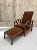 1920's Reclining Sunburst Morris Chair with Footstool