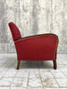Individual Red Art Deco Armchair to reupholster