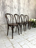 Set of Four Fischel Round Back Bentwood French Bistro Chairs