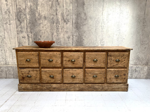 204cm Workshop Storage Sideboard 10 Drawers